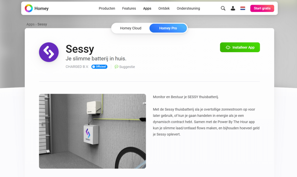 Homey website
